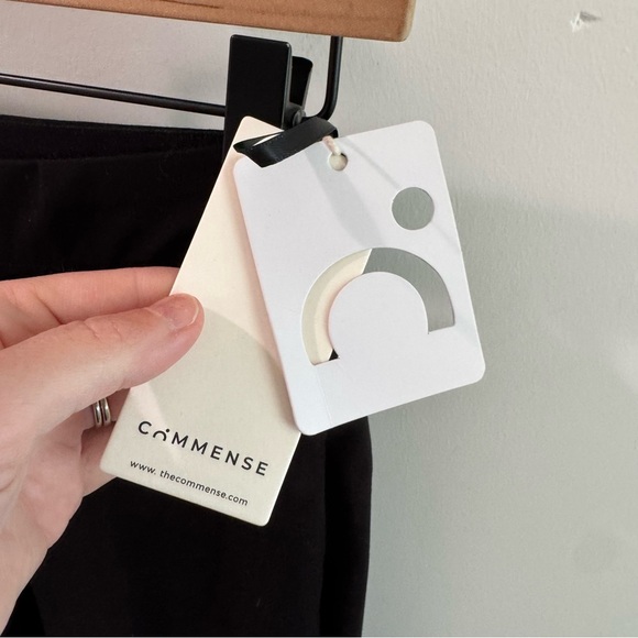 NWT Commense Black Leisure Slit Straight Leg Pants Small - Picture 6 of 10